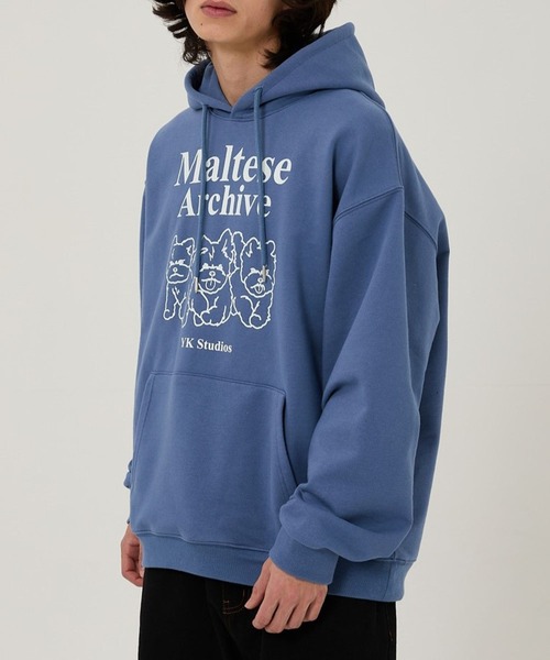 WaiKei(ワイケイ)の「【UNISEX】Wai Kei/マルチーズラインフーディー(ウラケ)(パーカー・レディース・アイボリー/スカイブルー/ボルドー・MEDIUM/LARGE)」の2枚目の写真
