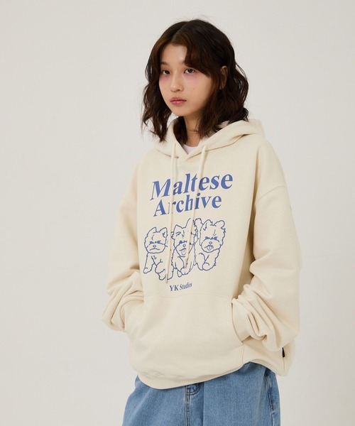 WaiKei(ワイケイ)の「【UNISEX】Wai Kei/マルチーズラインフーディー(ウラケ)(パーカー・レディース・アイボリー/スカイブルー/ボルドー・MEDIUM/LARGE)」の13枚目の写真