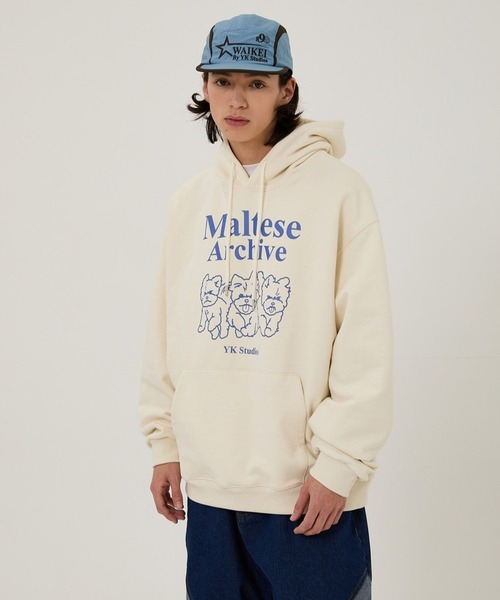 WaiKei(ワイケイ)の「【UNISEX】Wai Kei/マルチーズラインフーディー(ウラケ)(パーカー・レディース・アイボリー/スカイブルー/ボルドー・MEDIUM/LARGE)」の15枚目の写真