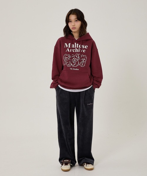 WaiKei(ワイケイ)の「【UNISEX】Wai Kei/マルチーズラインフーディー(ウラケ)(パーカー・レディース・アイボリー/スカイブルー/ボルドー・MEDIUM/LARGE)」の17枚目の写真
