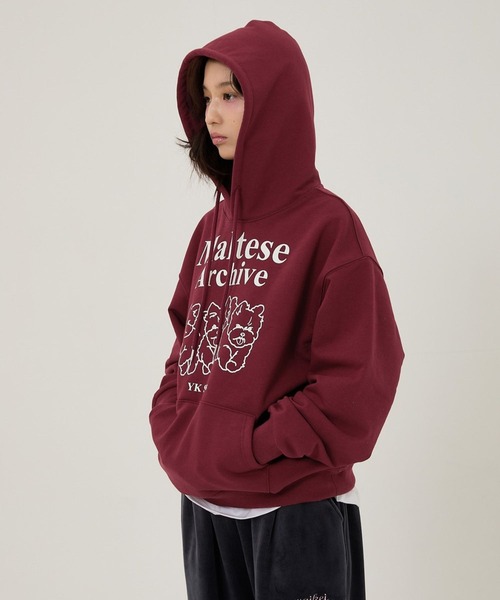 WaiKei(ワイケイ)の「【UNISEX】Wai Kei/マルチーズラインフーディー(ウラケ)(パーカー・レディース・アイボリー/スカイブルー/ボルドー・MEDIUM/LARGE)」の18枚目の写真