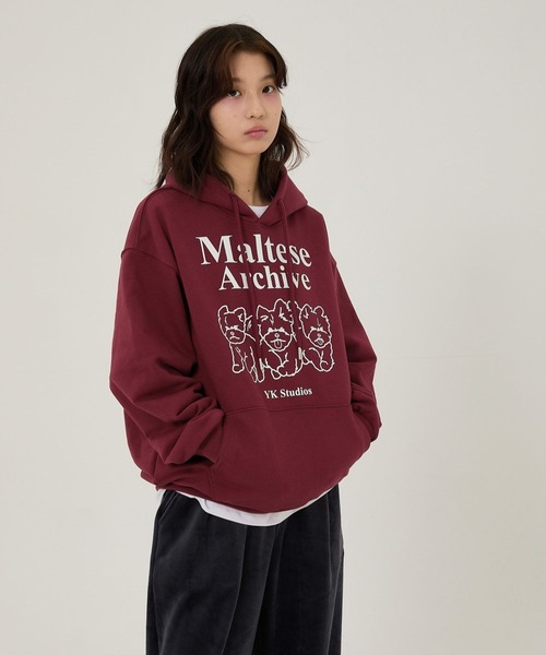 WaiKei(ワイケイ)の「【UNISEX】Wai Kei/マルチーズラインフーディー(ウラケ)(パーカー・レディース・アイボリー/スカイブルー/ボルドー・MEDIUM/LARGE)」の19枚目の写真