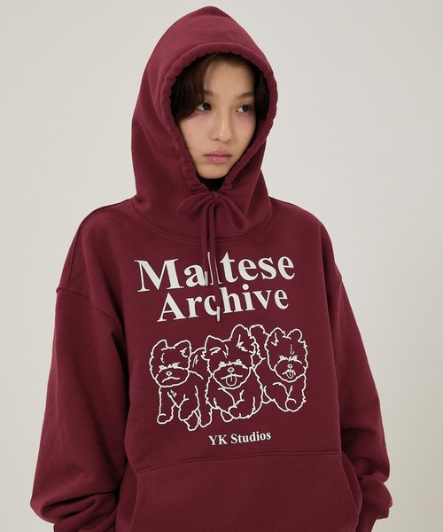 WaiKei(ワイケイ)の「【UNISEX】Wai Kei/マルチーズラインフーディー(ウラケ)(パーカー・レディース・アイボリー/スカイブルー/ボルドー・MEDIUM/LARGE)」の20枚目の写真