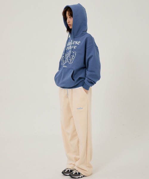 WaiKei(ワイケイ)の「【UNISEX】Wai Kei/マルチーズラインフーディー(ウラケ)(パーカー・レディース・アイボリー/スカイブルー/ボルドー・MEDIUM/LARGE)」の6枚目の写真