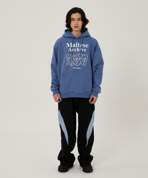 WaiKei(ワイケイ)の「【UNISEX】Wai Kei/マルチーズラインフーディー(ウラケ)(パーカー・レディース・アイボリー/スカイブルー/ボルドー・MEDIUM/LARGE)」の9枚目の写真