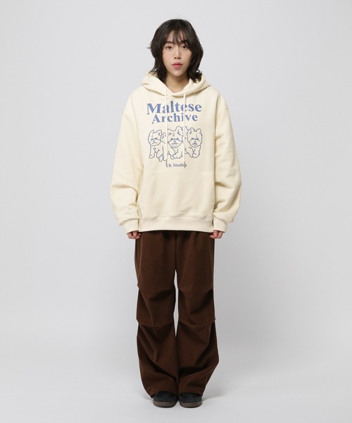 セール】【UNISEX】Wai Kei／マルチーズラインフーディー（ウラケ