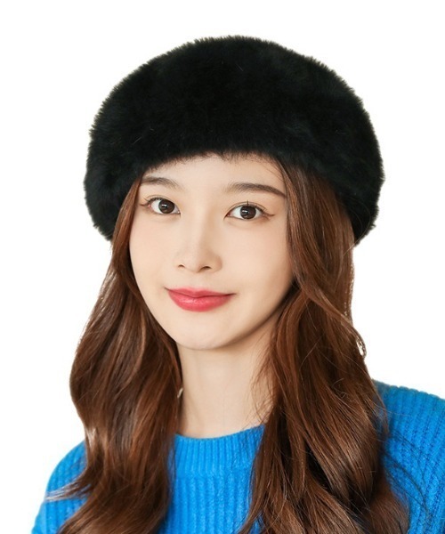 paravion（パラビオン）の「シャギーベレー帽（ハンチング/ベレー帽・レディース・ブラック/ホワイト・FREE）」の5枚目の写真