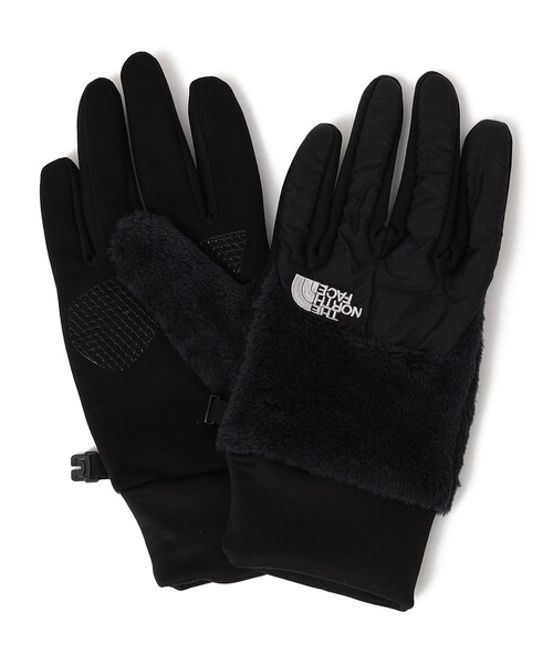 THE NORTH FACE(ザノースフェイス)の「THE NORTH FACE :DENALI ETIP フリース グローブ(手袋・メンズ・ブラック/グレー/イエロー・ONE SIZE)」の2枚目の写真