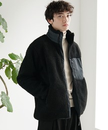 【MinoriTY select】シープボアジップアップブルゾン ジャケット メンズ オーバーサイズ ルーズフィット ビッグシルエット 冬服