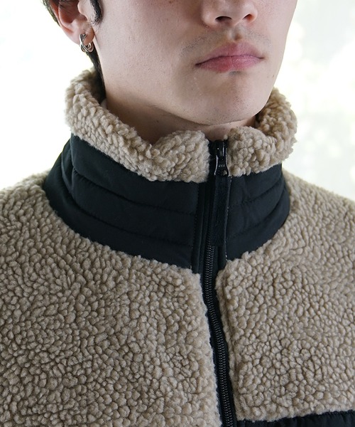 MinoriTY(マイノリティ)の「【MinoriTY select】シープボアジップアップブルゾン ジャケット メンズ オーバーサイズ ルーズフィット ビッグシルエット 冬服(ブルゾン・メンズ・ホワイト/ブラック/ベージュ/ブラウン・LL/M/L)」の13枚目の写真