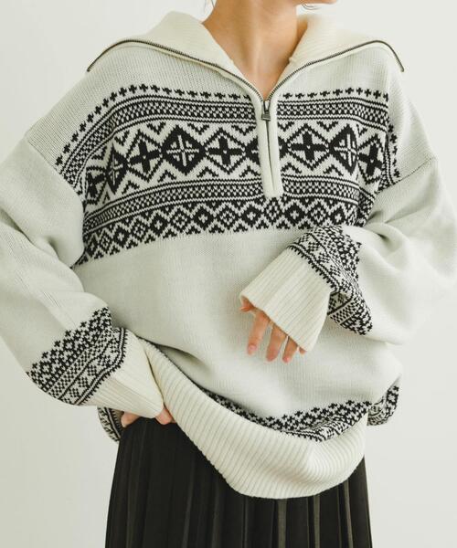 レザレクションのハーフジップアップセーター セール】ハーフジップニット（ニット/セーター）｜ITEMS URBANRESEARCH