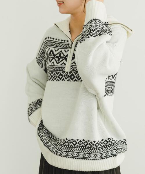 セール】ハーフジップニット（ニット/セーター）｜ITEMS URBANRESEARCH