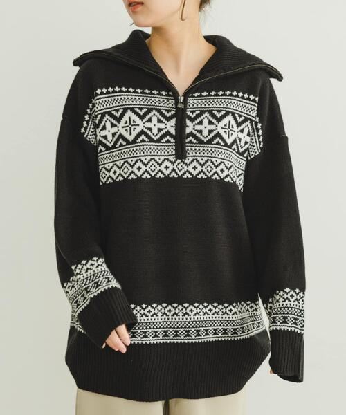 セール】ハーフジップニット（ニット/セーター）｜ITEMS URBANRESEARCH