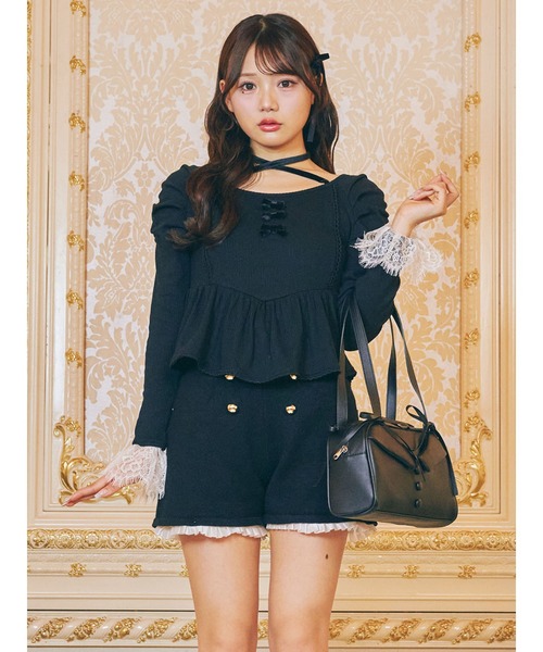 【セール】飾り釦ニットショートPT（その他パンツ）｜Me roir（ミーロワール）