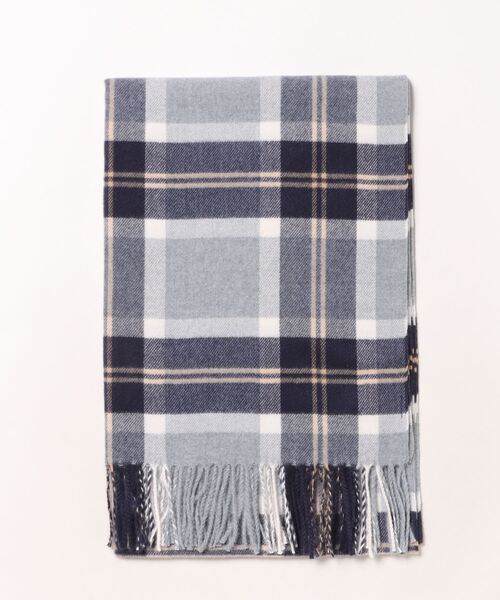 DISCOAT（ディスコート）の「チェックストール（マフラー・レディース・ブラック/グレー/イエロー/ネイビー/ベージュ・FREE）」の4枚目の写真