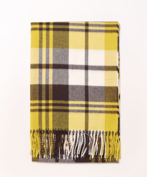 DISCOAT（ディスコート）の「チェックストール（マフラー・レディース・ブラック/グレー/イエロー/ネイビー/ベージュ・FREE）」の5枚目の写真