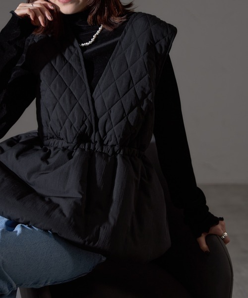 セール】キルティング深Vネックベスト（ベスト）｜each（イーチ