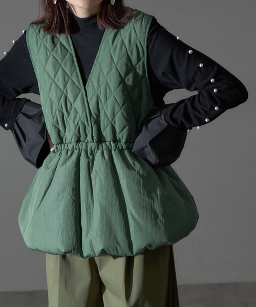 セール】キルティング深Vネックベスト（ベスト）｜each（イーチ）の