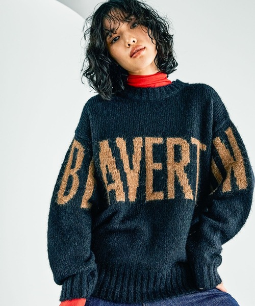 LEPSIM（レプシィム）の「3ゲージブークレロゴプルオーバー　250422（ニット/セーター・レディース・ベージュ/ネイビー/レッド・FREE）」の9枚目の写真