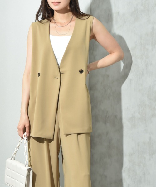 INTERPLANET（インタープラネット）の「【ＣＬＯＣＨＥ】接触冷感ダブルベスト（ベスト・レディース・ベージュ/ブラック/チャコールグレー・FREE）」の6枚目の写真