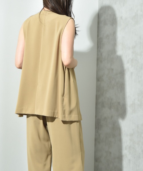 INTERPLANET（インタープラネット）の「【ＣＬＯＣＨＥ】接触冷感ダブルベスト（ベスト・レディース・ベージュ/ブラック/チャコールグレー・FREE）」の8枚目の写真