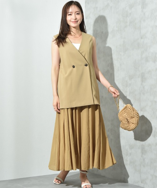 INTERPLANET（インタープラネット）の「【ＣＬＯＣＨＥ】接触冷感ダブルベスト（ベスト・レディース・ベージュ/ブラック/チャコールグレー・FREE）」の13枚目の写真