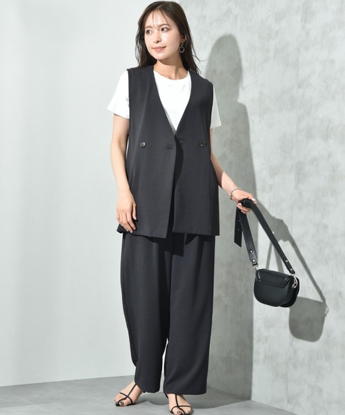 INTERPLANET（インタープラネット）の「【ＣＬＯＣＨＥ】接触冷感ダブルベスト（ベスト・レディース・ベージュ/ブラック/チャコールグレー・FREE）」の19枚目の写真