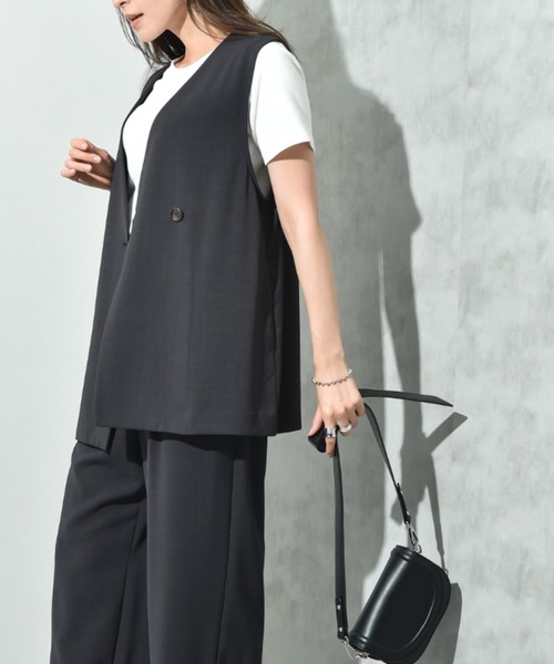 INTERPLANET（インタープラネット）の「【ＣＬＯＣＨＥ】接触冷感ダブルベスト（ベスト・レディース・ベージュ/ブラック/チャコールグレー・FREE）」の21枚目の写真