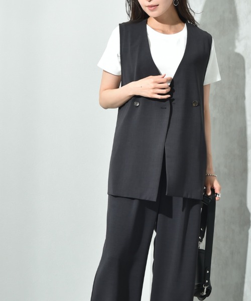 INTERPLANET（インタープラネット）の「【ＣＬＯＣＨＥ】接触冷感ダブルベスト（ベスト・レディース・ベージュ/ブラック/チャコールグレー・FREE）」の20枚目の写真