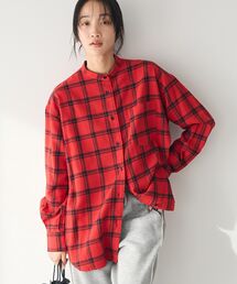 綿ビエラ起毛バンドカラーシャツ/24AW