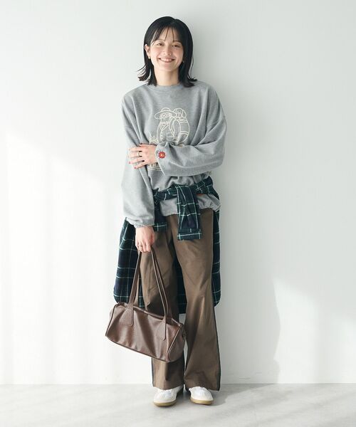 CRAFT STANDARD BOUTIQUE（クラフトスタンダードブティック）の「綿ビエラ起毛バンドカラーシャツ/24AW（シャツ/ブラウス・レディース・チャコールグレー/ブルー系その他5/アイボリー/レッド系その他7/ストライプ・FREE）」の19枚目の写真