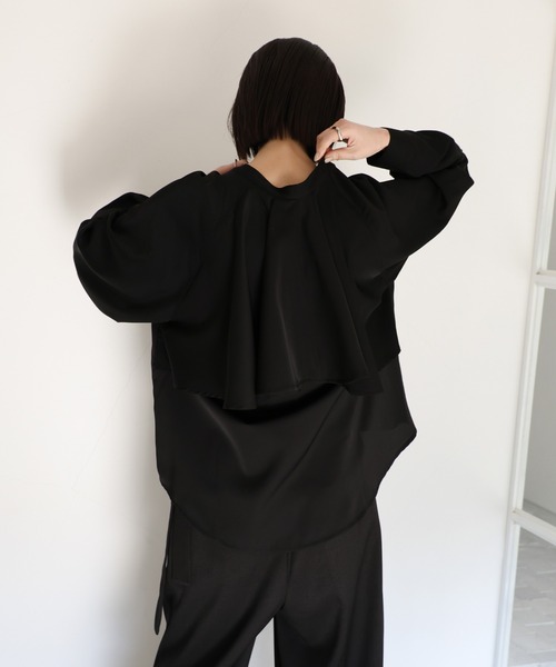 select MOCA Et(セレクトモカエト)の「【Et】Back Flare Yoke Blouse(シャツ/ブラウス・レディース・ブラック/アイボリー・FREE)」の17枚目の写真