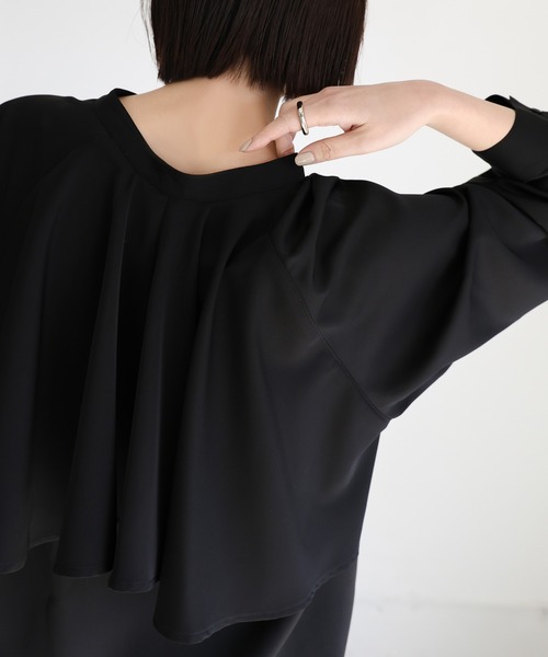 select MOCA Et(セレクトモカエト)の「【Et】Back Flare Yoke Blouse(シャツ/ブラウス・レディース・ブラック/アイボリー・FREE)」の20枚目の写真