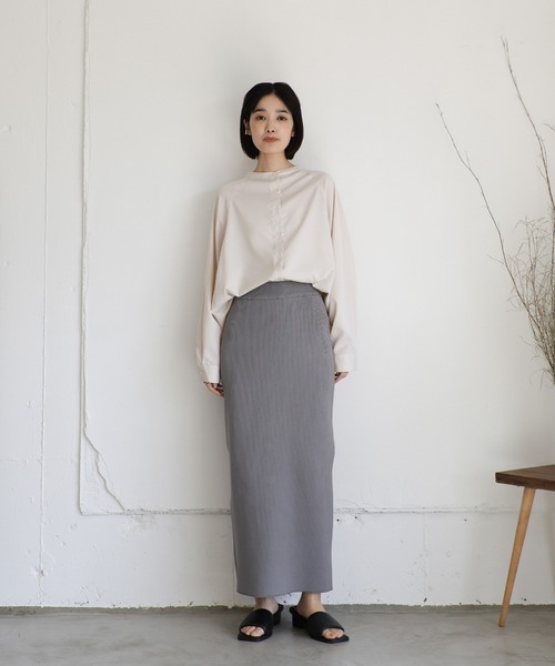 select MOCA Et(セレクトモカエト)の「【Et】Back Flare Yoke Blouse(シャツ/ブラウス・レディース・ブラック/アイボリー・FREE)」の3枚目の写真