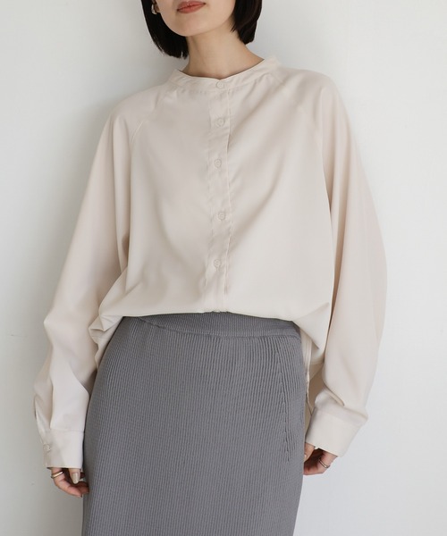 select MOCA Et(セレクトモカエト)の「【Et】Back Flare Yoke Blouse(シャツ/ブラウス・レディース・ブラック/アイボリー・FREE)」の9枚目の写真