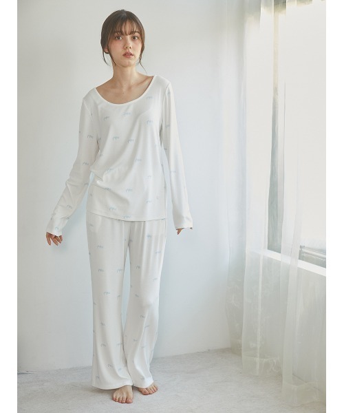 gelato pique（ジェラートピケ）の「モチーフ3柄ロングパンツ（ルーム