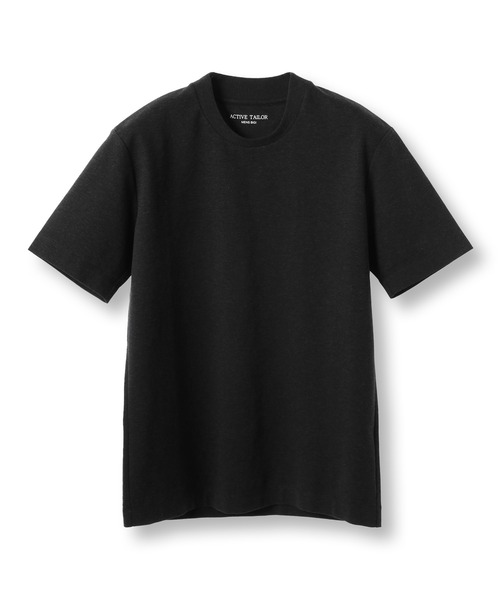 MEN'S BIGI(メンズビギ)の「【ACTIVE TAILOR/アクティブテイラー】シルケット加工クルーネックTシャツ<接触冷感><UVカット>(Tシャツ/カットソー・メンズ・ブラウン/ホワイト/ネイビー/グレー/ブラック・04/02/01/03)」の2枚目の写真