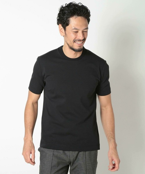 MEN'S BIGI(メンズビギ)の「【ACTIVE TAILOR/アクティブテイラー】シルケット加工クルーネックTシャツ<接触冷感><UVカット>(Tシャツ/カットソー・メンズ・ブラウン/ホワイト/ネイビー/グレー/ブラック・04/02/01/03)」の15枚目の写真