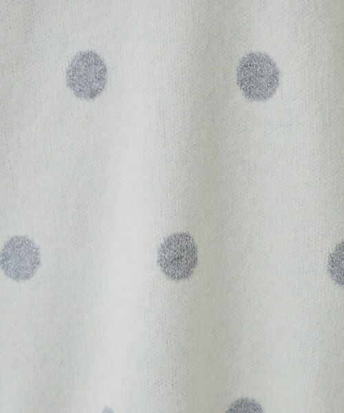 DRESKIP（ドレスキップ）の「【洗える/S-LL】 ドット柄が目を惹く ゆったりジャカードニット（ニット/セーター・レディース・ホワイト系3/ブラック系/グレー系・04/02/03/01）」の7枚目の写真