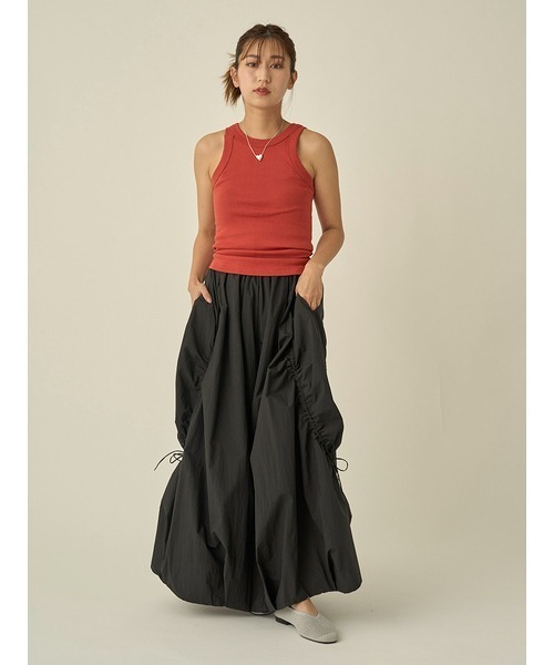 emmi(エミ)の「【10th】【ONLINE限定カラー】emmiロゴジャガードゴムスカート(スカート・レディース・ライトグレー/オフホワイト/ブラック/ライトブルー・0/1)」の3枚目の写真