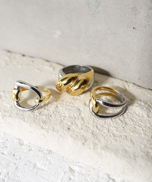 ステンレスリング time is on 毎日に寄り添うジュエリー》つけっぱなしOKステンレスリング（リング