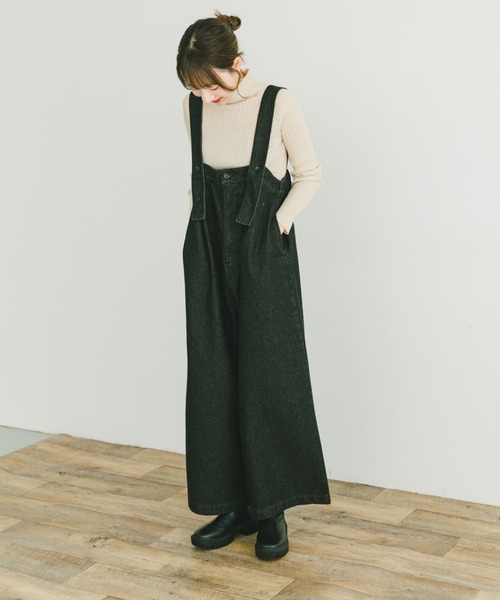 ITEMS URBANRESEARCH（アイテムズ アーバンリサーチ）の「デニムサロペット（サロペット/オーバーオール・レディース・ブラック/インディゴブルー・FREE）」の15枚目の写真