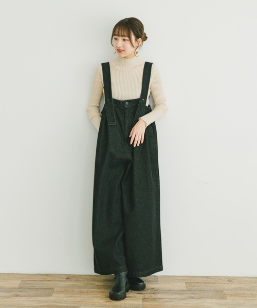 ITEMS URBANRESEARCH（アイテムズ アーバンリサーチ）の「デニムサロペット（サロペット/オーバーオール・レディース・ブラック/インディゴブルー・FREE）」の14枚目の写真