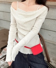 オフショルダー」に該当するトップス（ホワイト/白色系）ファッション