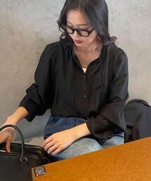 fredy emue | シャイニーシアー2WAYギャザーブラウス(シャツ/ブラウス)