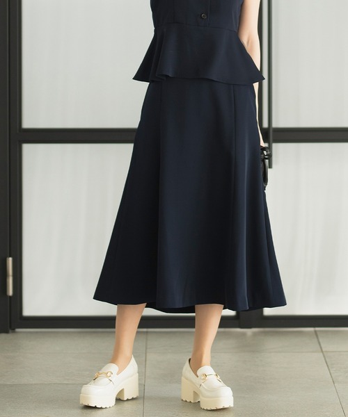 CELEN（セレン）の「【洗える/セットアップ対応/セレモニー】ドレープスカート 単品（スーツスカート・レディース・ネイビー/ブラウン/ブラック/グレー系その他・S/M/L/ST/MT/LT）」の4枚目の写真