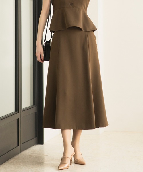 CELEN（セレン）の「【洗える/セットアップ対応/セレモニー】ドレープスカート 単品（スーツスカート・レディース・ネイビー/ブラウン/ブラック/グレー系その他・S/M/L/ST/MT/LT）」の3枚目の写真