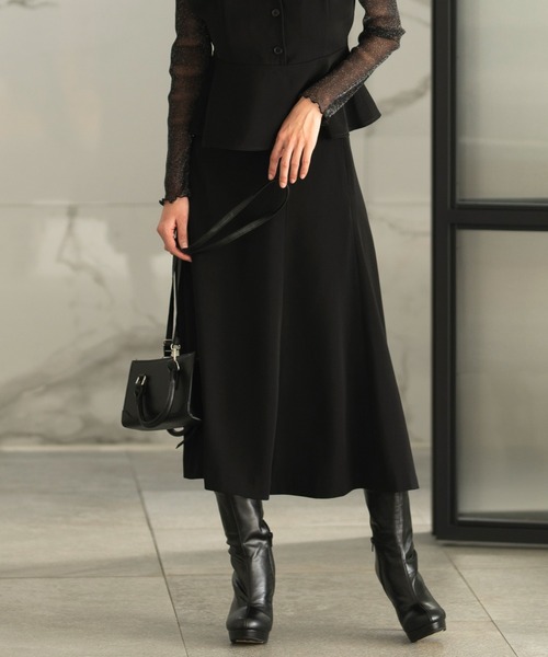 CELEN（セレン）の「【洗える/セットアップ対応/セレモニー】ドレープスカート 単品（スーツスカート・レディース・ネイビー/ブラウン/ブラック/グレー系その他・S/M/L/ST/MT/LT）」の16枚目の写真