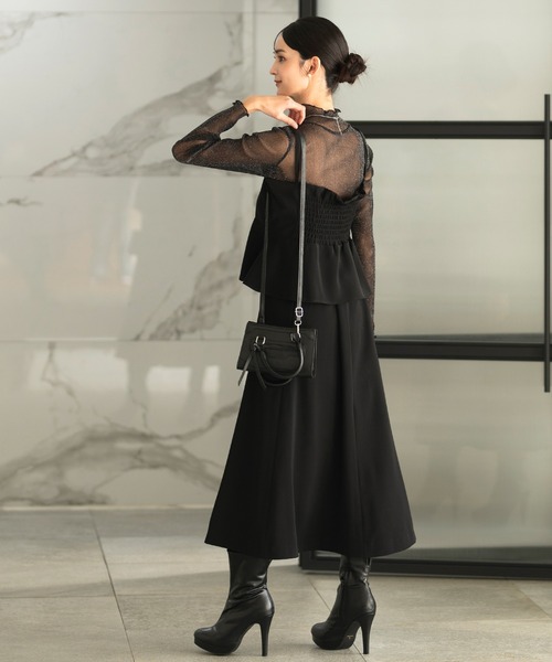 CELEN（セレン）の「【洗える/セットアップ対応/セレモニー】ドレープスカート 単品（スーツスカート・レディース・ネイビー/ブラウン/ブラック/グレー系その他・S/M/L/ST/MT/LT）」の14枚目の写真