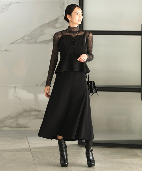CELEN（セレン）の「【洗える/セットアップ対応/セレモニー】ドレープスカート 単品（スーツスカート・レディース・ネイビー/ブラウン/ブラック/グレー系その他・S/M/L/ST/MT/LT）」の11枚目の写真